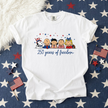 Puppy Patriotic Cartoon 250 Years T-shirt
