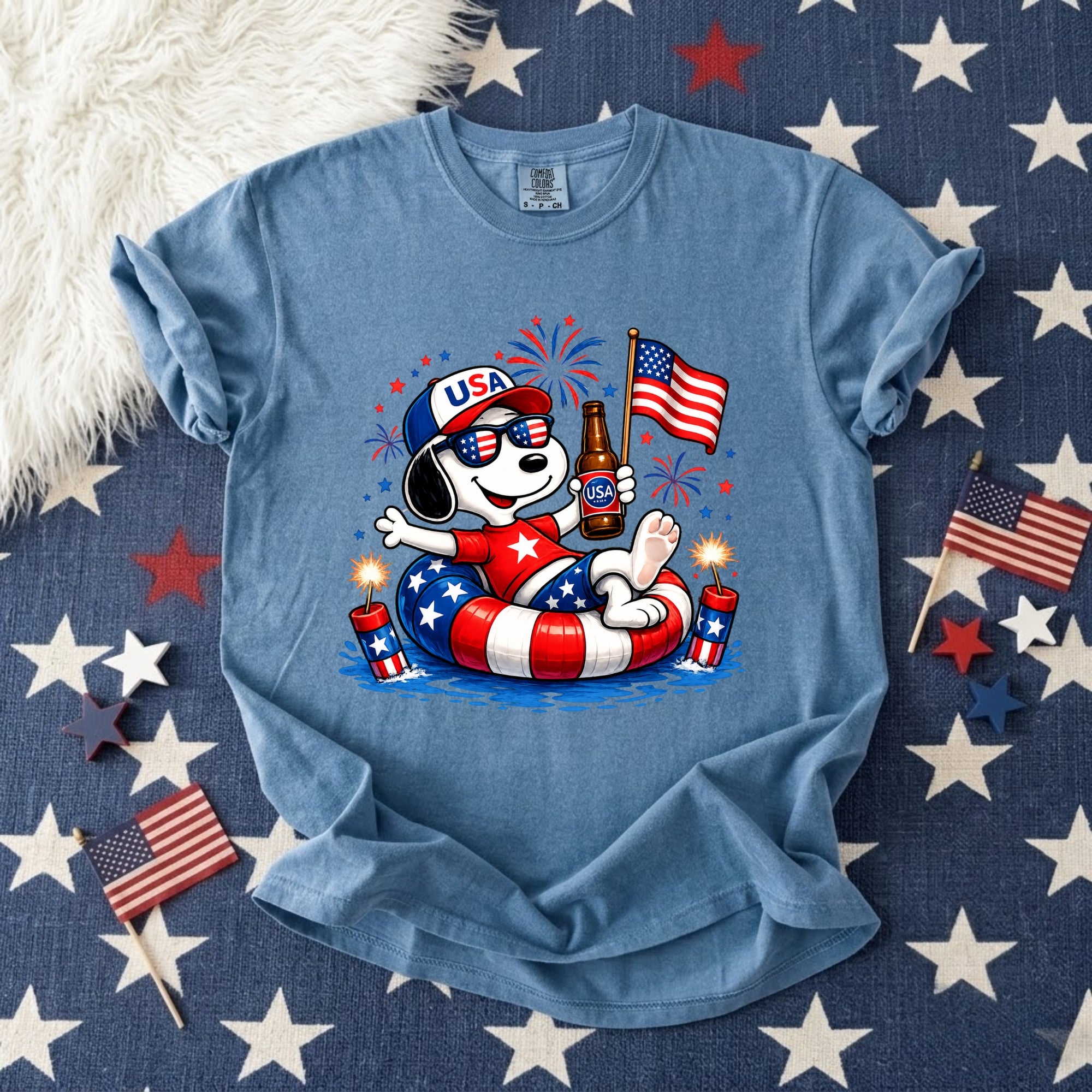 Patriotic Dogs 4th of July T-shirt