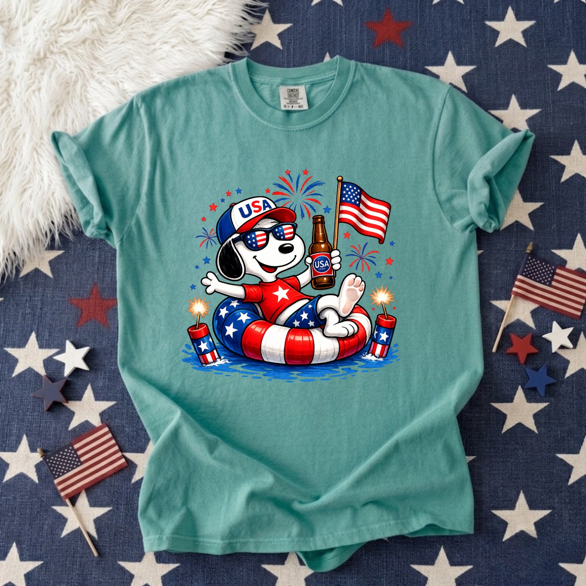 Patriotic Dogs 4th of July T-shirt