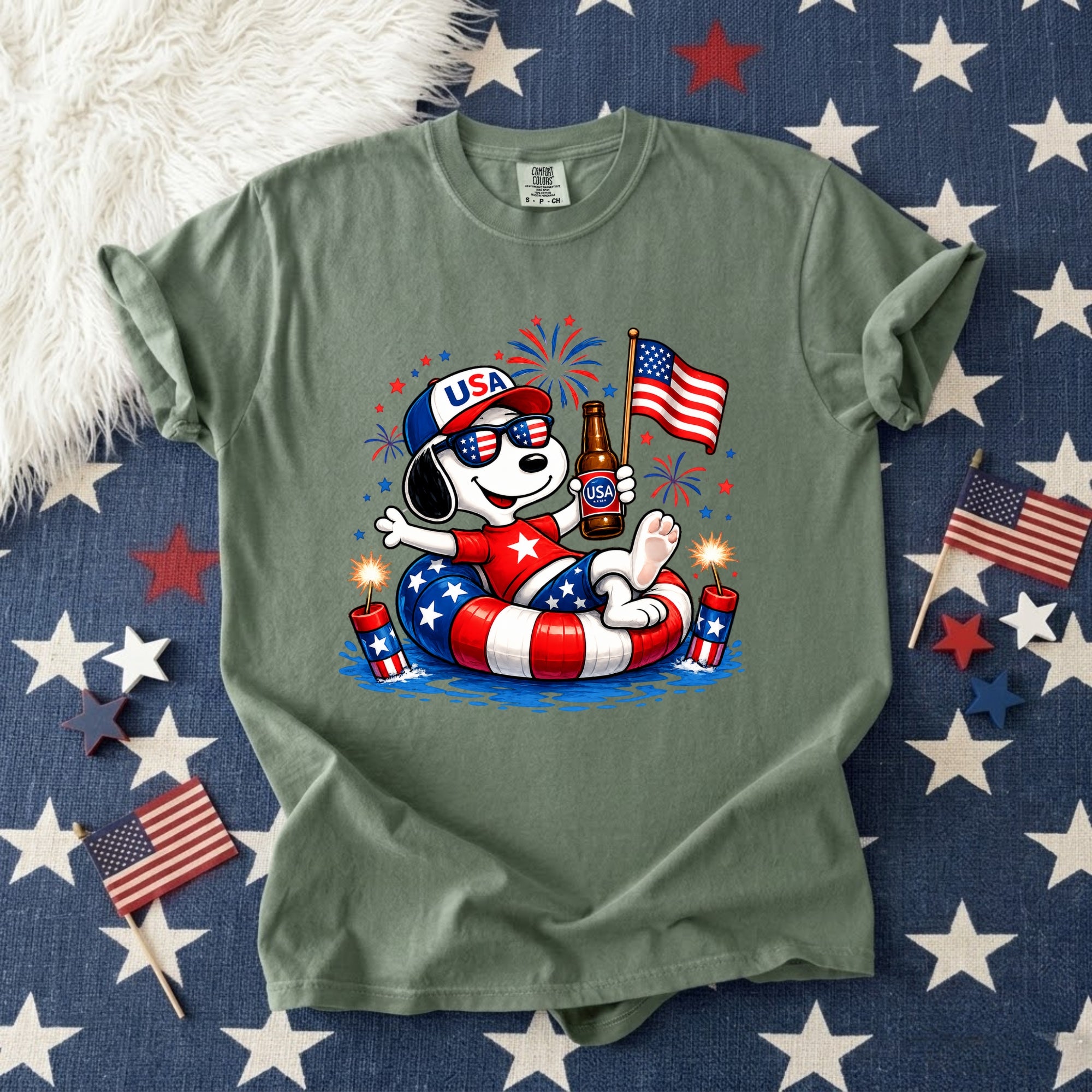 Patriotic Dogs 4th of July T-shirt