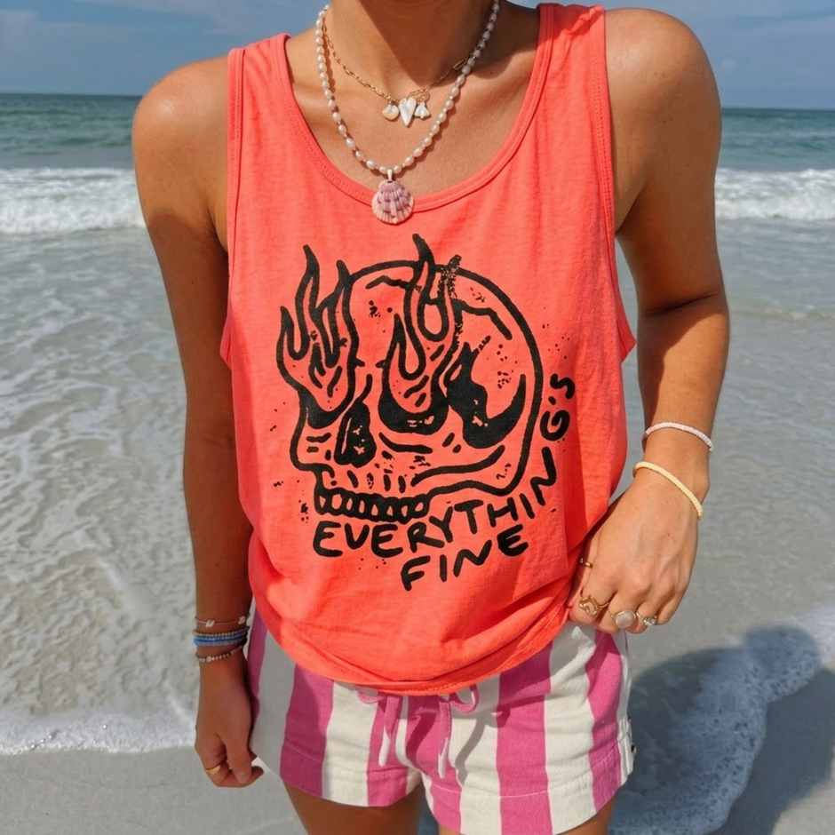 Everything Is Fine Comfort Colors Tank Top