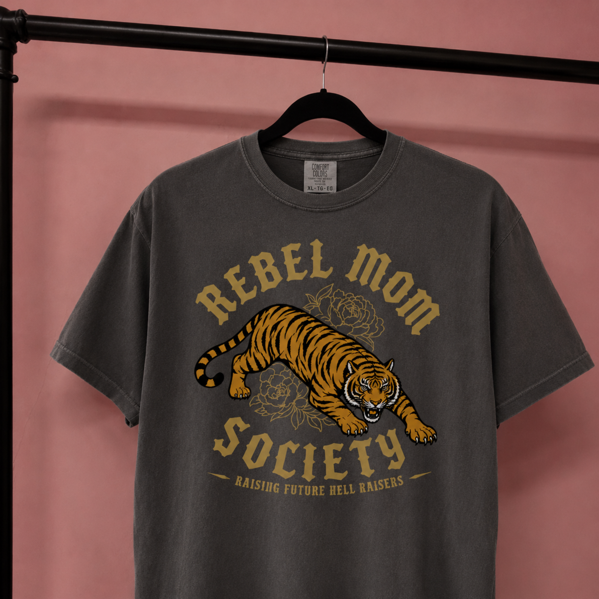 Rebel Mom Tiger Graphic Shirt