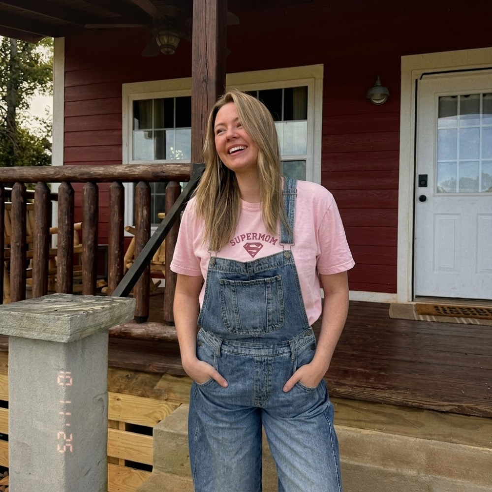 Embroidered Supermom T-shirt