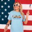 Puppy Patriotic Cartoon 250 Years T-shirt