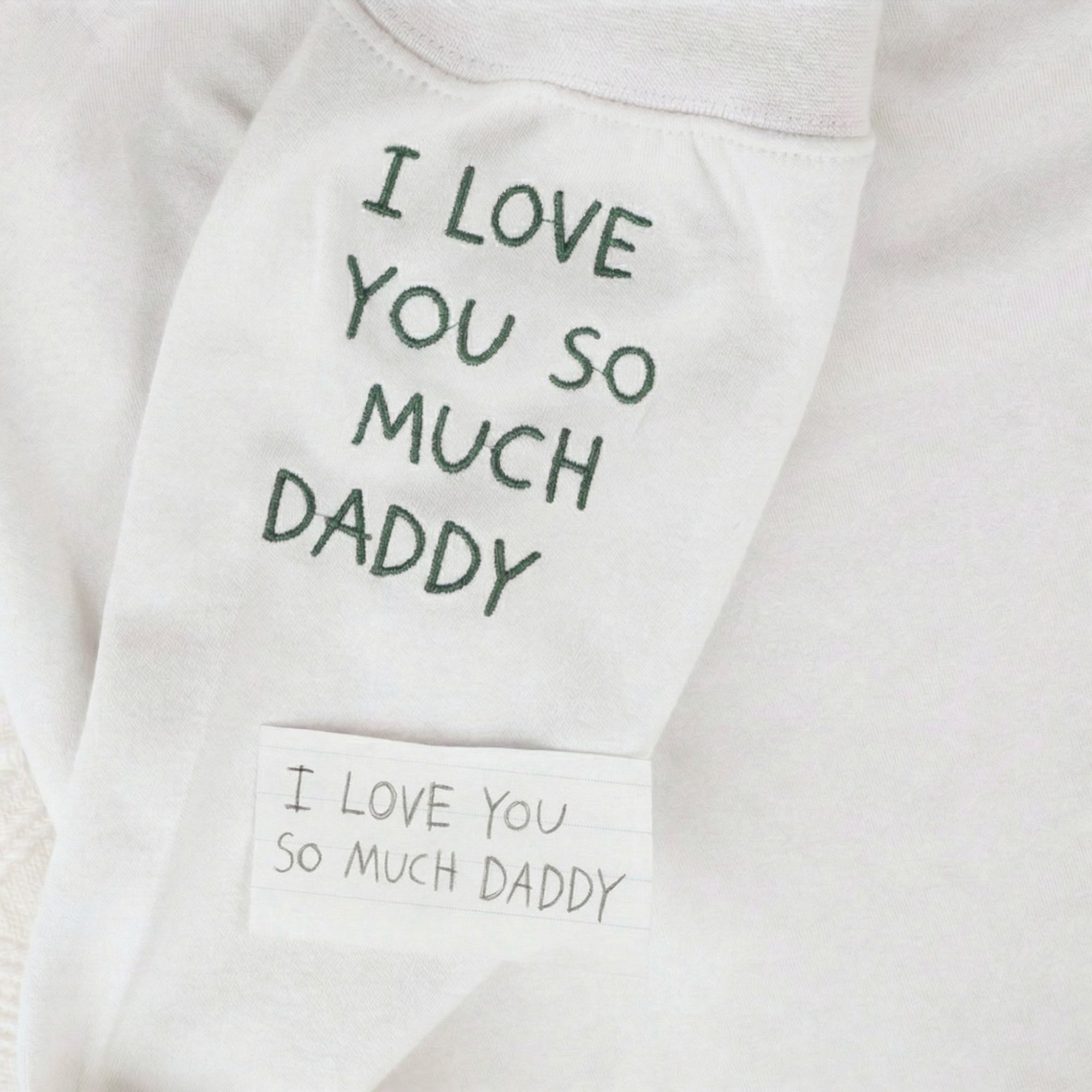Personalized Handwriting Embroidered Sleeve Sweatshirt