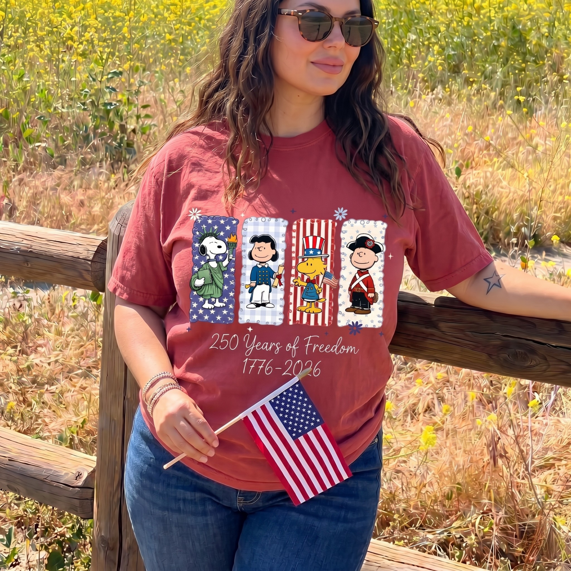 USA 250 Years Patriotic 4th of July T-shirt