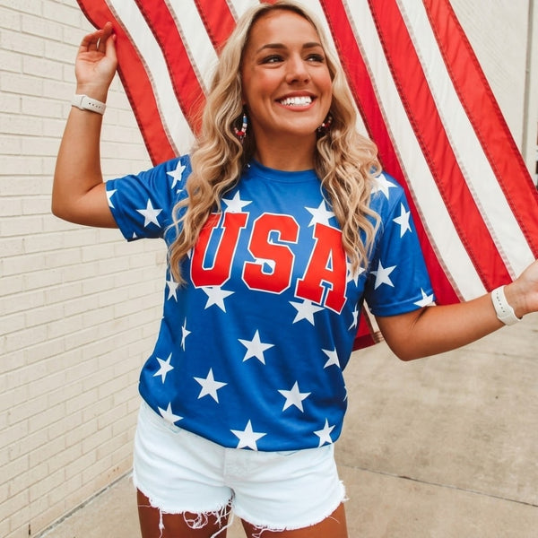 All Over Print USA Star T-shirt