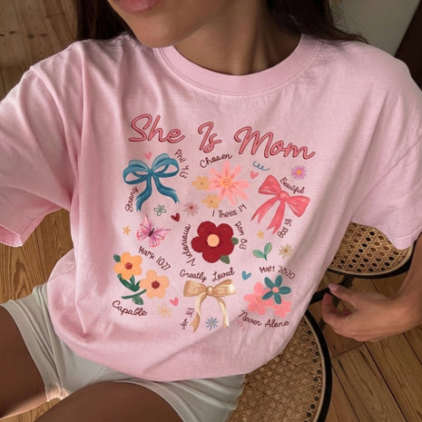 She Is Mom Coquette T-shirt