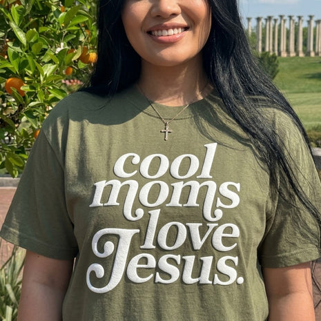 PUFF Cool Moms Love Jesus Graphic T-shirt