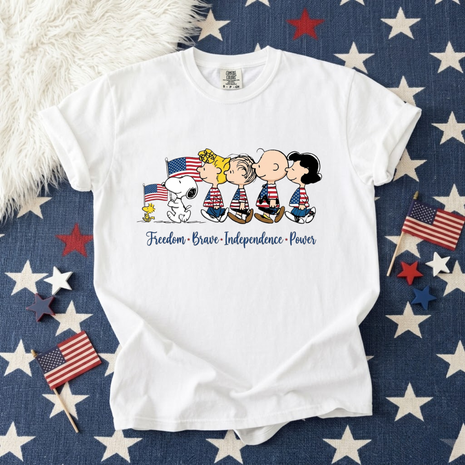 America Freedom Brave Independence Power T-shirt