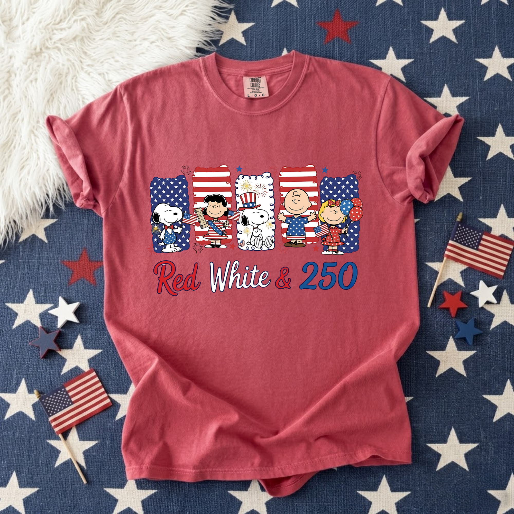 Red White and 250 Anniversary T-shirt