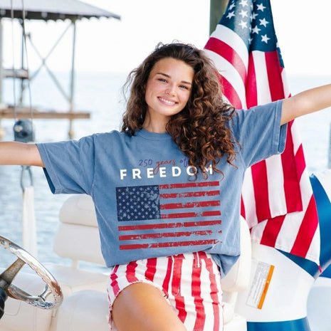 American Flag 250 Years Patriotic T-shirt