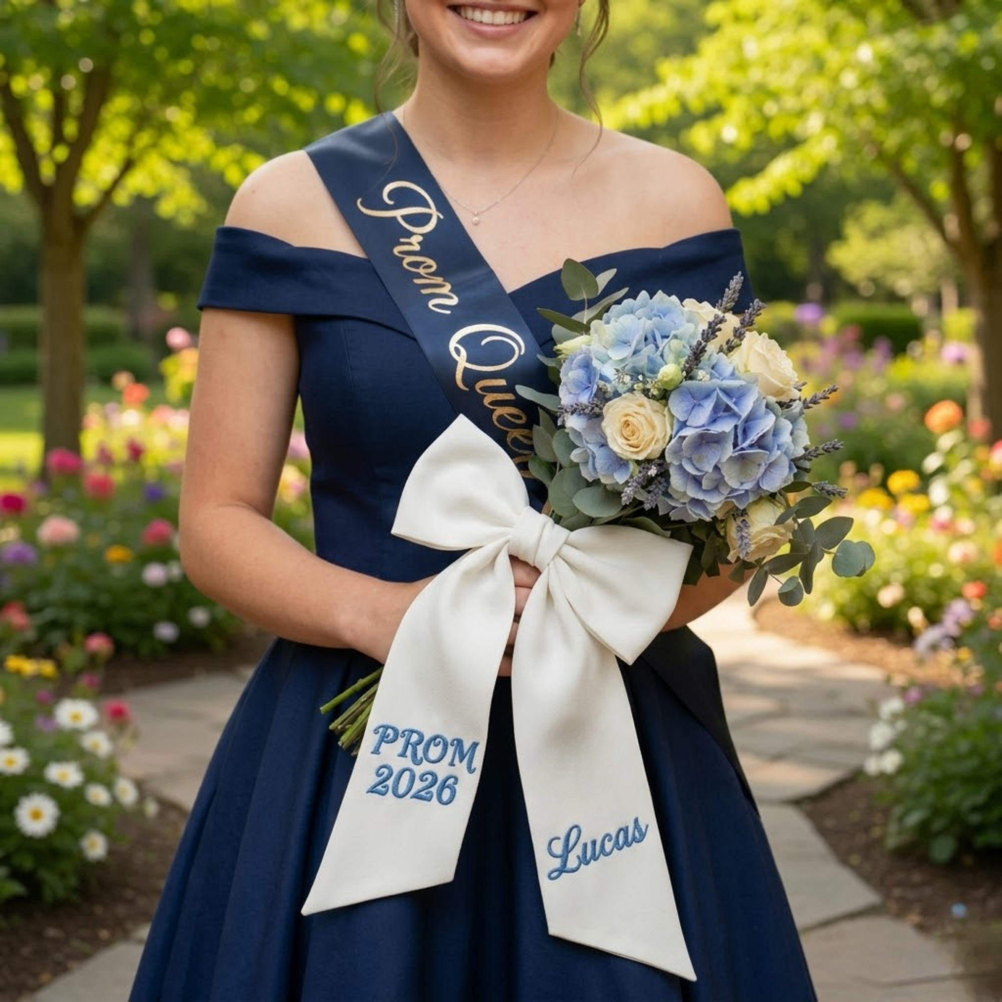 Personalized Name Prom 2026 Bouquet Sash