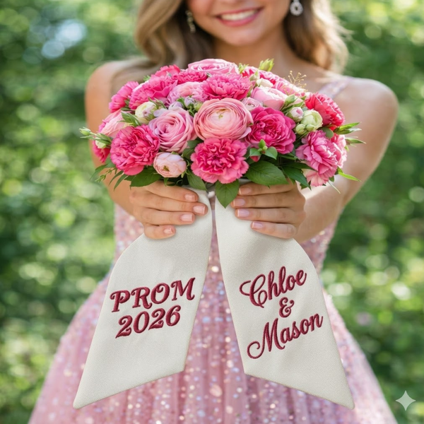 Personalized Name Prom 2026 Bouquet Sash