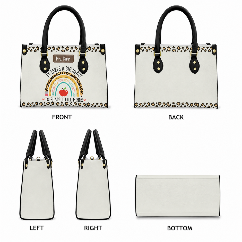 Personalized It Takes A Big Heart Teacher Handbag
