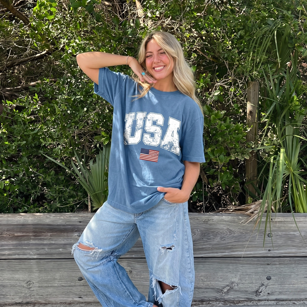 Vintage USA Flag 4th of July T-shirt