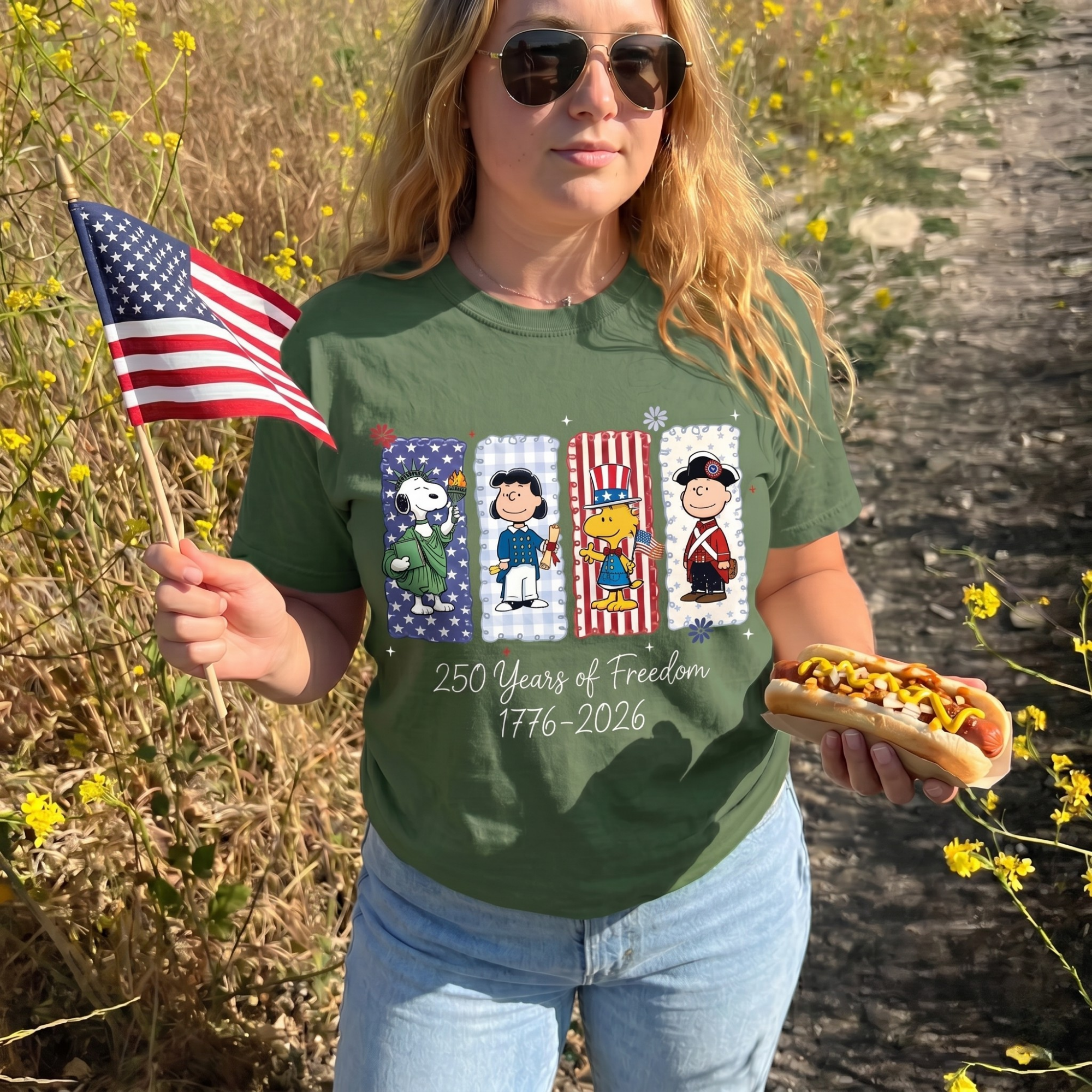 USA 250 Years Patriotic 4th of July T-shirt