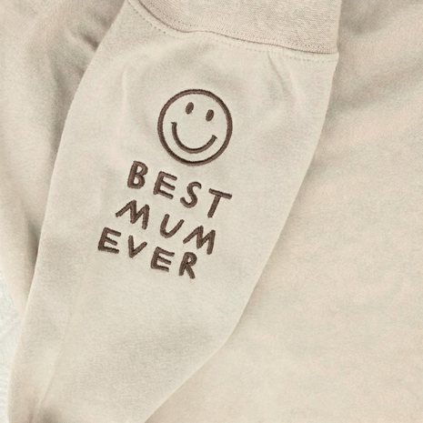 Personalized Handwriting Embroidered Sleeve Sweatshirt