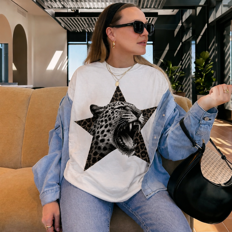 Wild Leopard Star T-Shirt