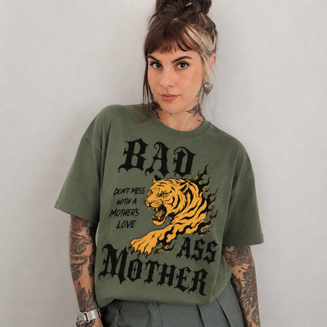 Badass Mama Tiger Graphic T-shirt