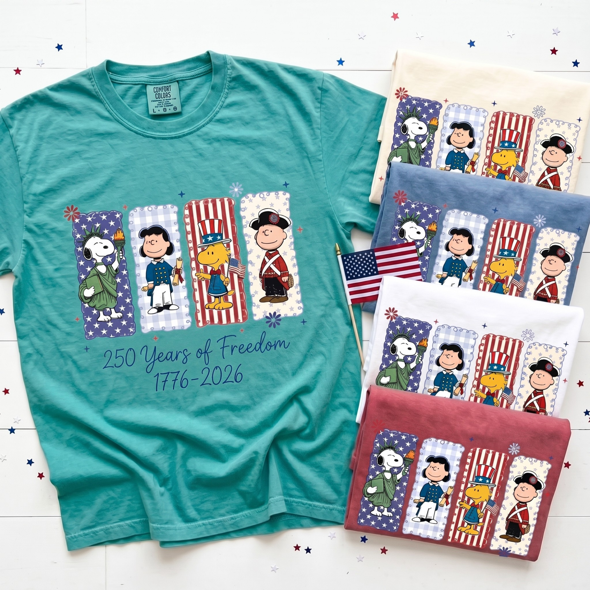 USA 250 Years Patriotic 4th of July T-shirt