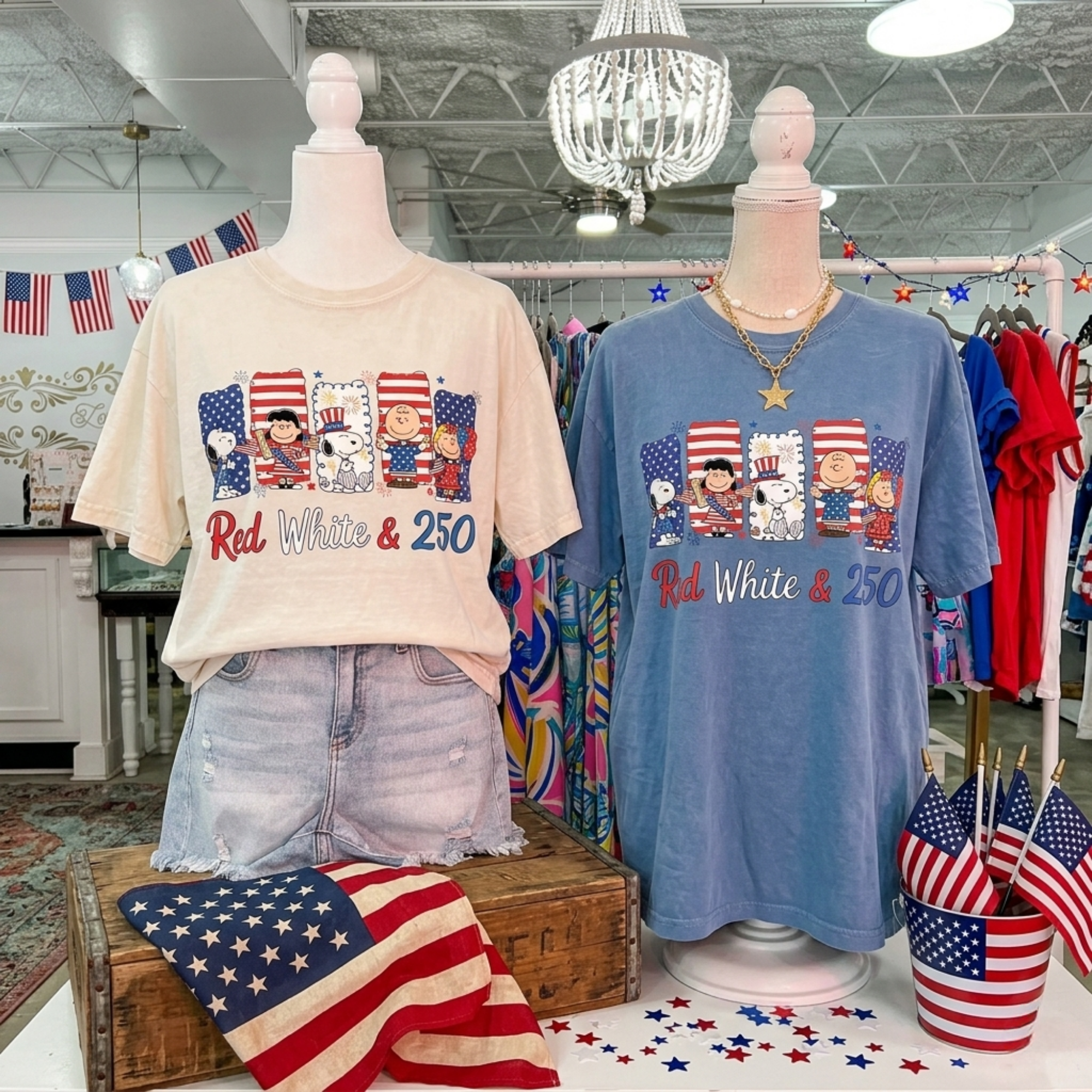 Red White and 250 Anniversary T-shirt