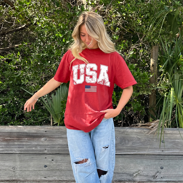 Vintage USA Flag 4th of July T-shirt