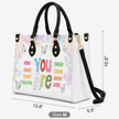 You Are Enough Inspirational Leather Handbag
