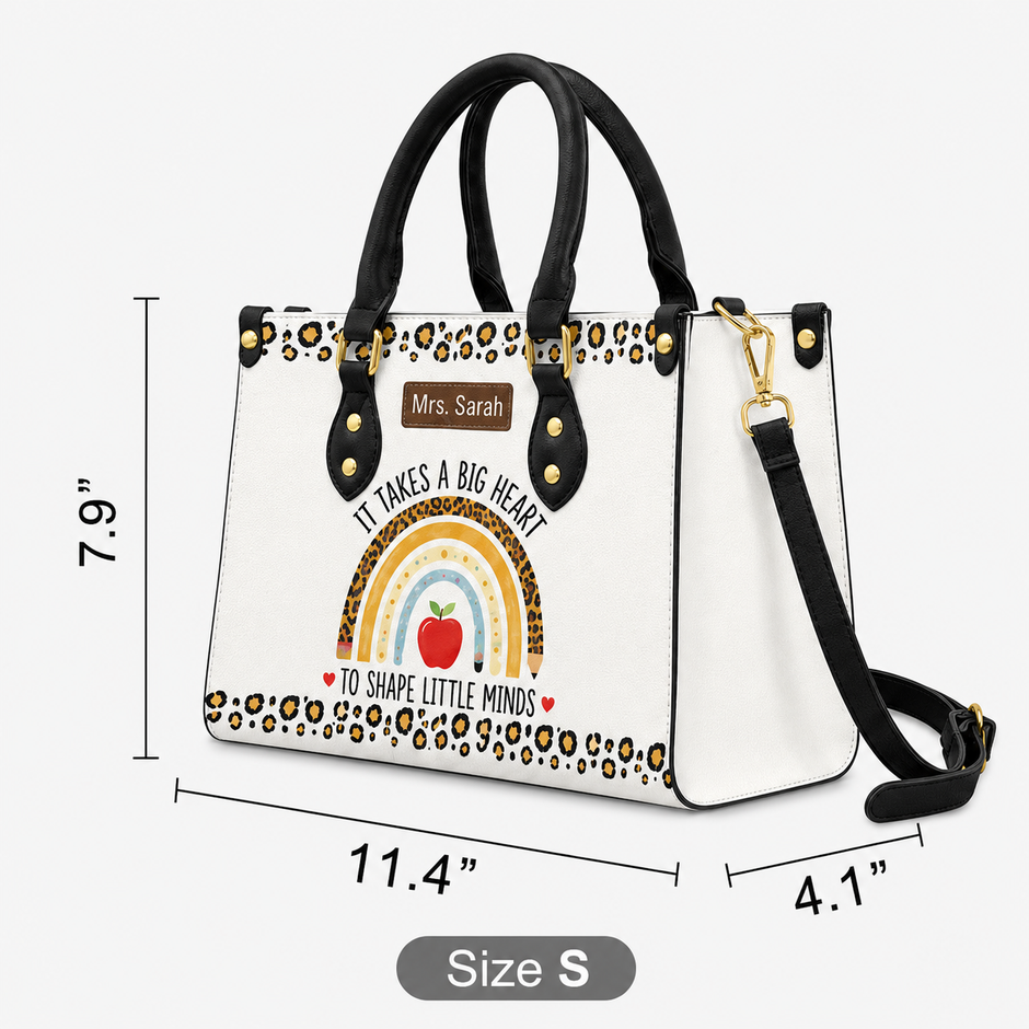 Personalized It Takes A Big Heart Teacher Handbag