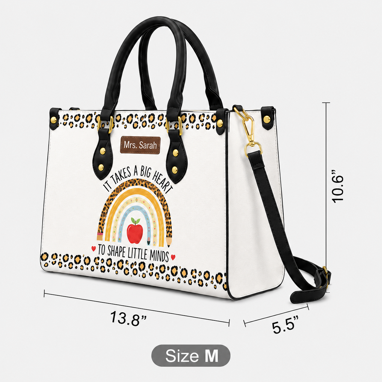 Personalized It Takes A Big Heart Teacher Handbag