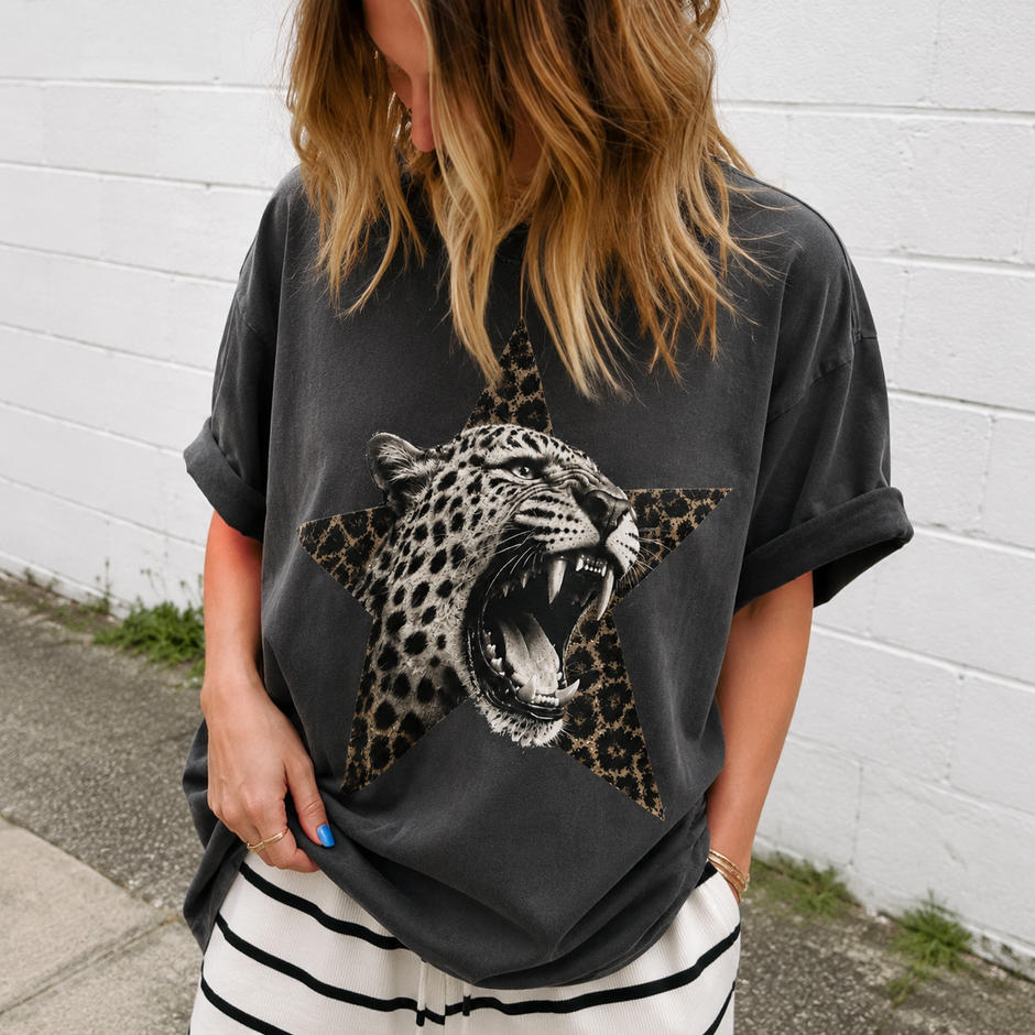 Wild Leopard Star T-Shirt