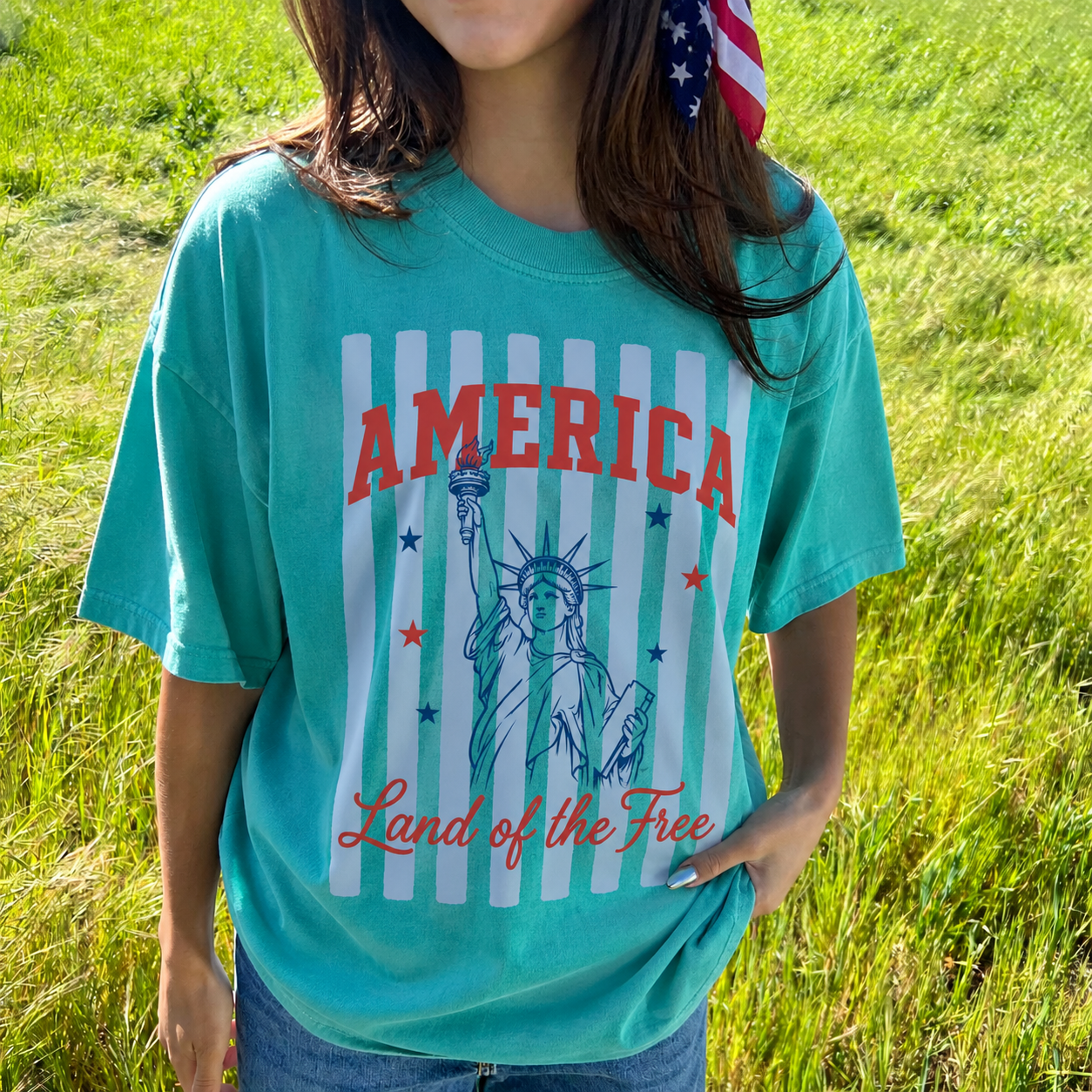 America Land of the Free Patriotic T-Shirt