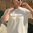 Embroidered Kinda Exhausted T-shirt