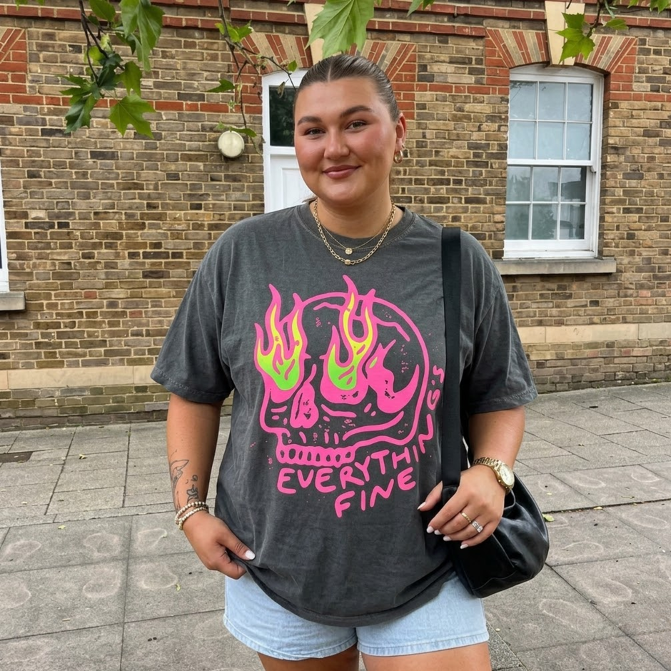 Everything Is Fine Neon Summer T-shirt