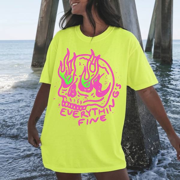 Everything Is Fine Neon Summer T-shirt