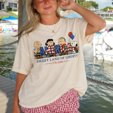 America Liberty Patriotic Graphic T-shirt