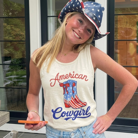American Cowgirl Patriotic Tank Top
