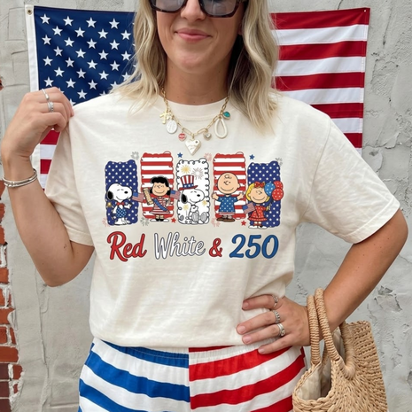 Red White and 250 Anniversary T-shirt