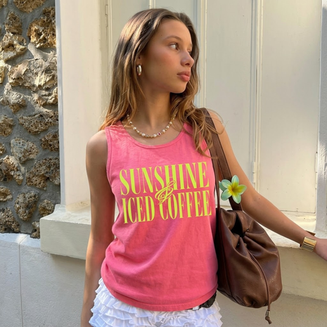 Sunshine & Iced Coffee Tank Top