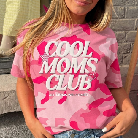 PUFF All Mom Welcome Pink Camo T-shirt
