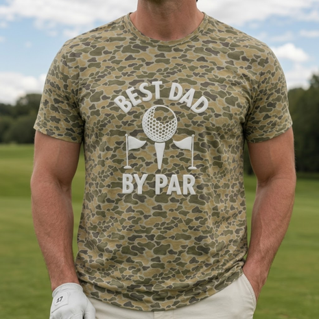PUFF Camo Best Dad By Far T-shirt