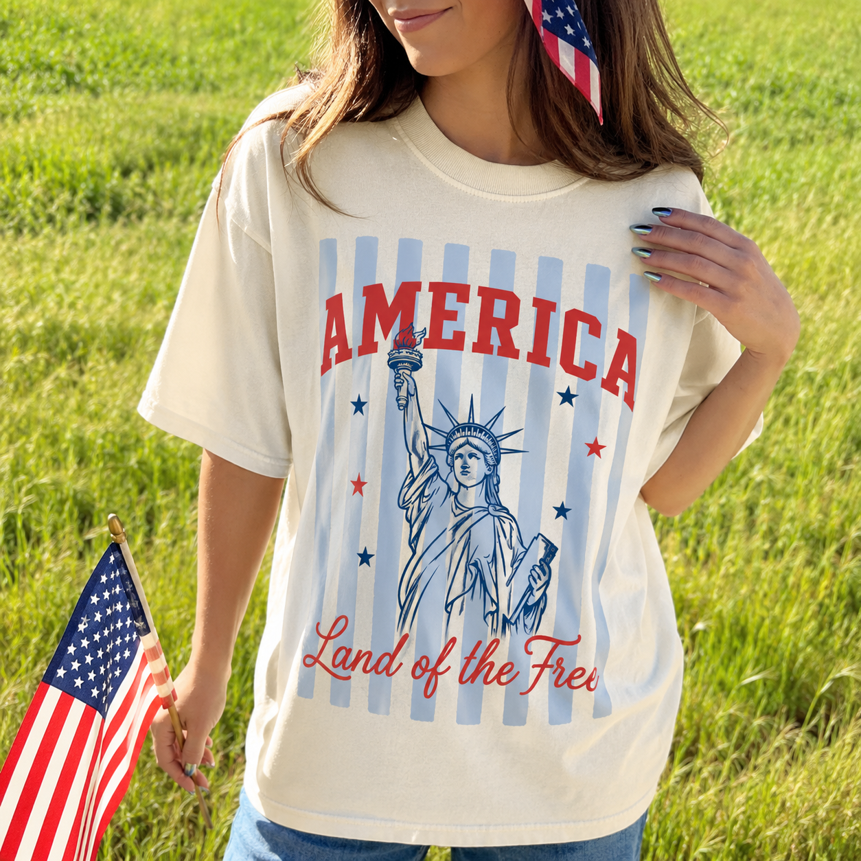 America Land of the Free Patriotic T-Shirt