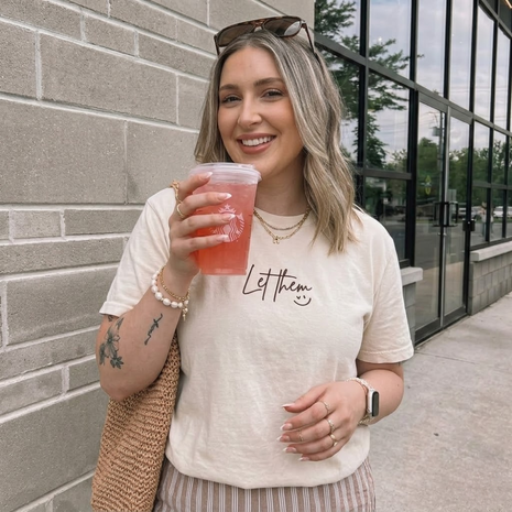 Embroidered Let them T-shirt