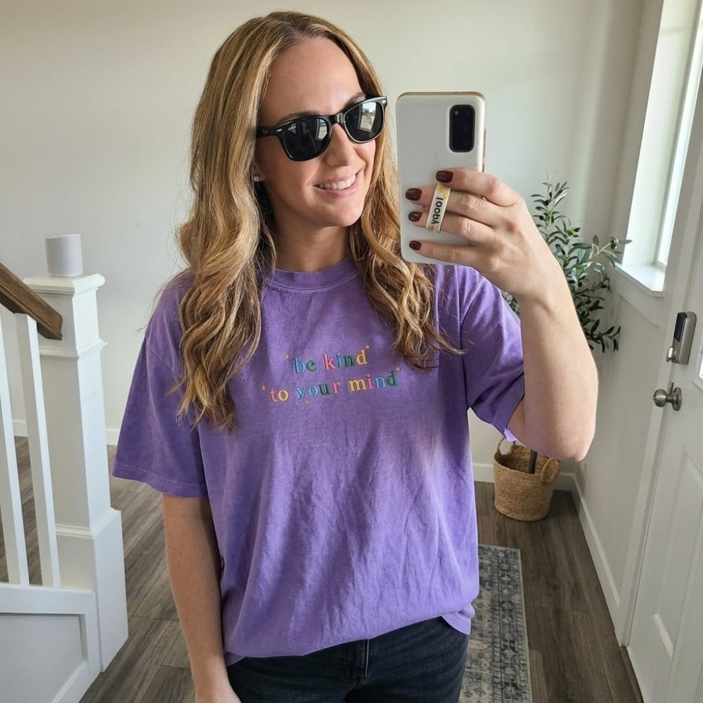 EMBROIDERED Be Kind To Your Mind T-shirt