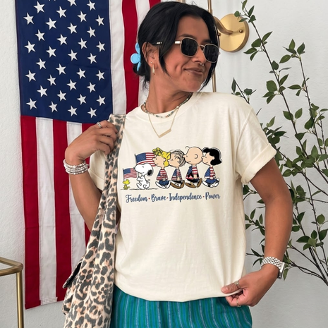 America Freedom Brave Independence Power T-shirt