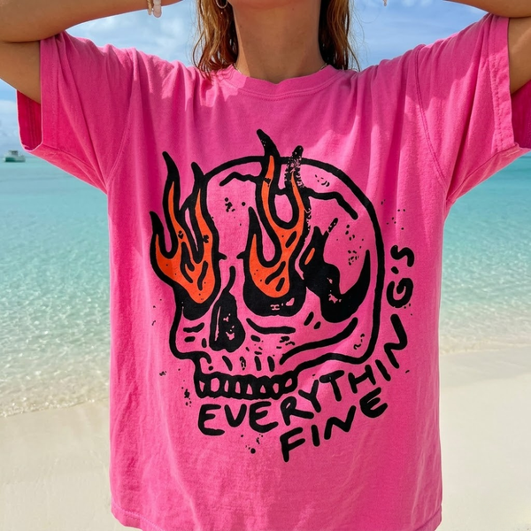 Everything Is Fine Neon Summer T-shirt