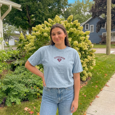 Embroidered Supermom T-shirt