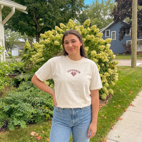 Embroidered Supermom T-shirt