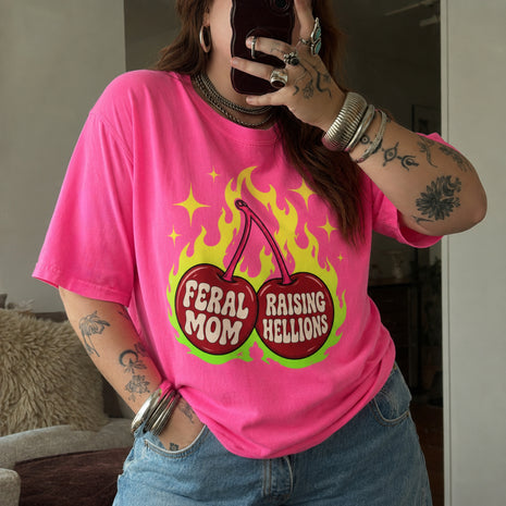 Feral Moms Raising Hellions T-shirt