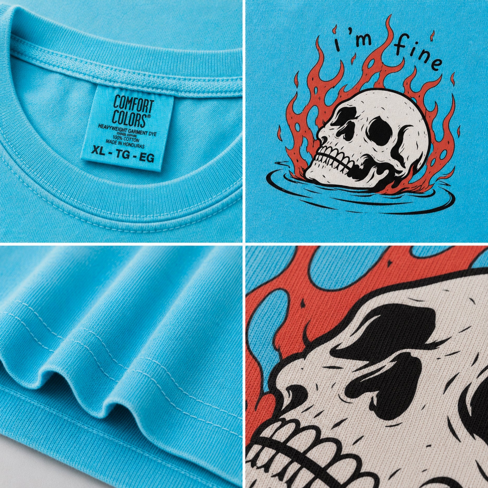 I'm Fine Trust Me Skull T-shirt